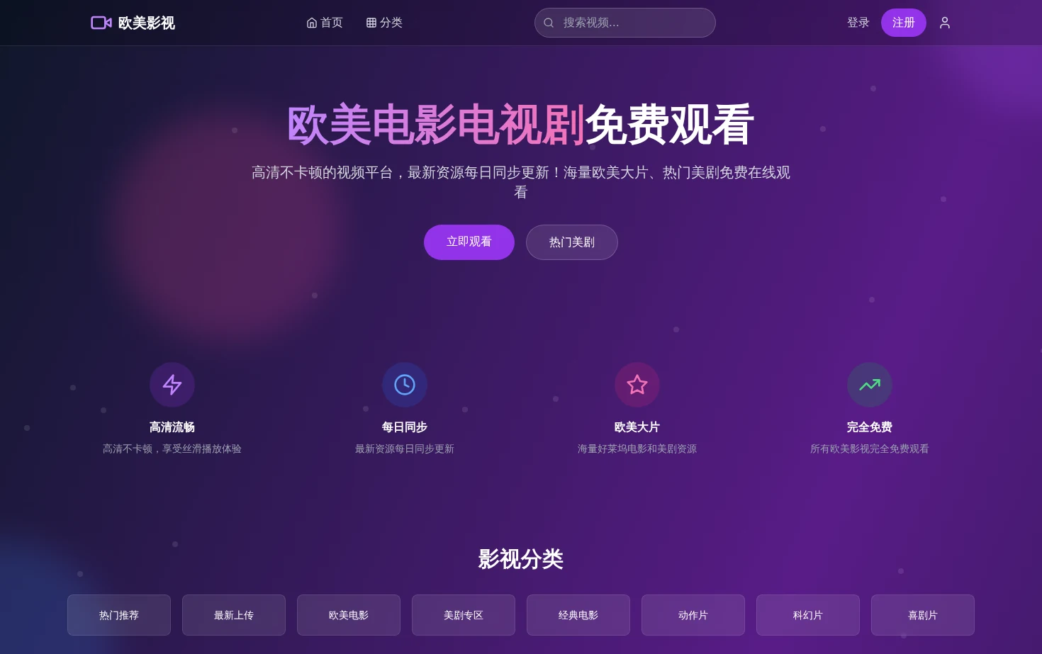 欧美电影电视剧免费观看的网站 页面快照